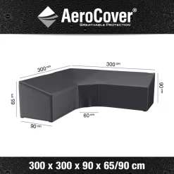 Aerocover Loungesethoek Trapezehoes 300x300x90xH65/90
