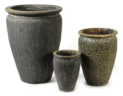 M-Collections Antique Delta Stretched Bloempot ⌀37cm H50cm Vulcano