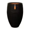 Capi Nature Rib Vaas Bol ⌀40cm H60cm Zwart