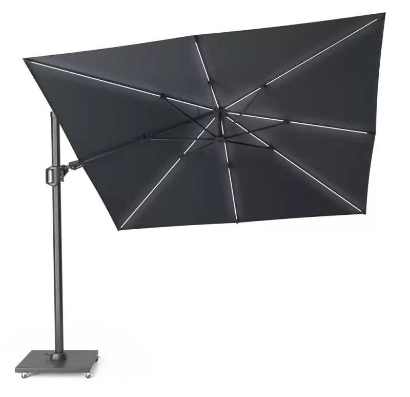 Challenger T² 300x300cm Glow Antraciet Zweefparasol Platinum - Afbeelding 2