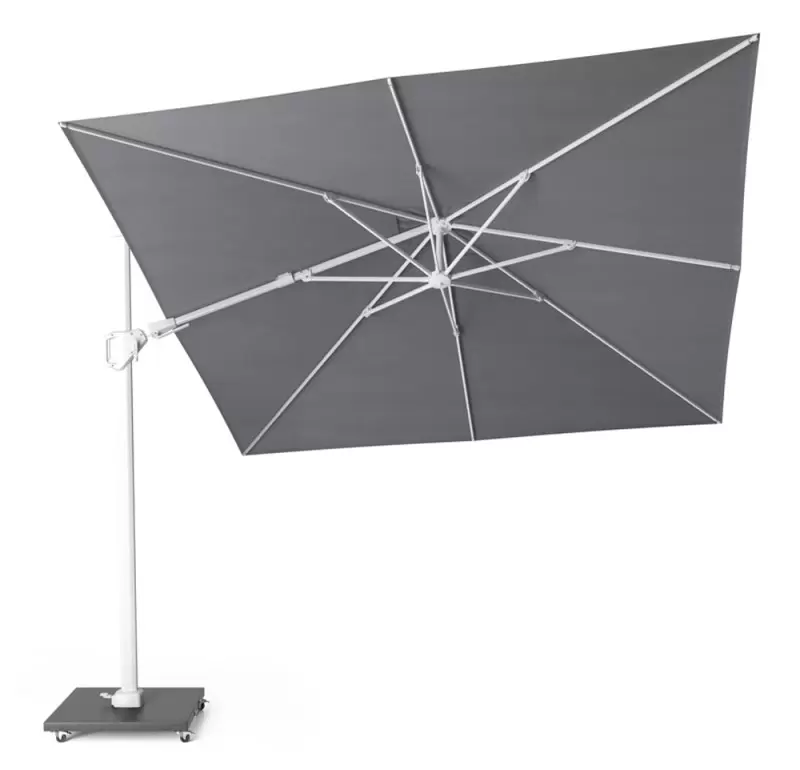 Challenger T² 300x300cm Premium Manhattan Zweefparasol Platinum - Afbeelding 2
