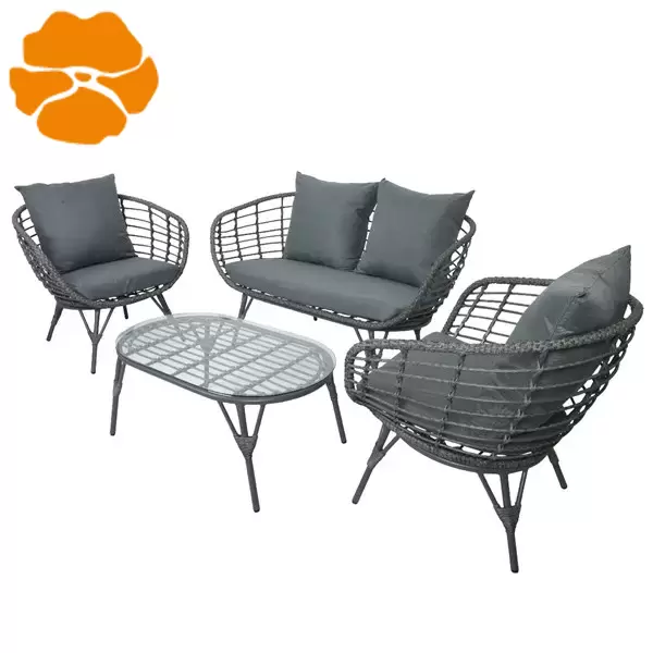 Decoris Evora Loungeset Grijs 4-delig