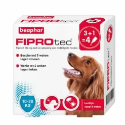 BEAPHAR Fiprotec Hond 10-20kg 4 Pipetten