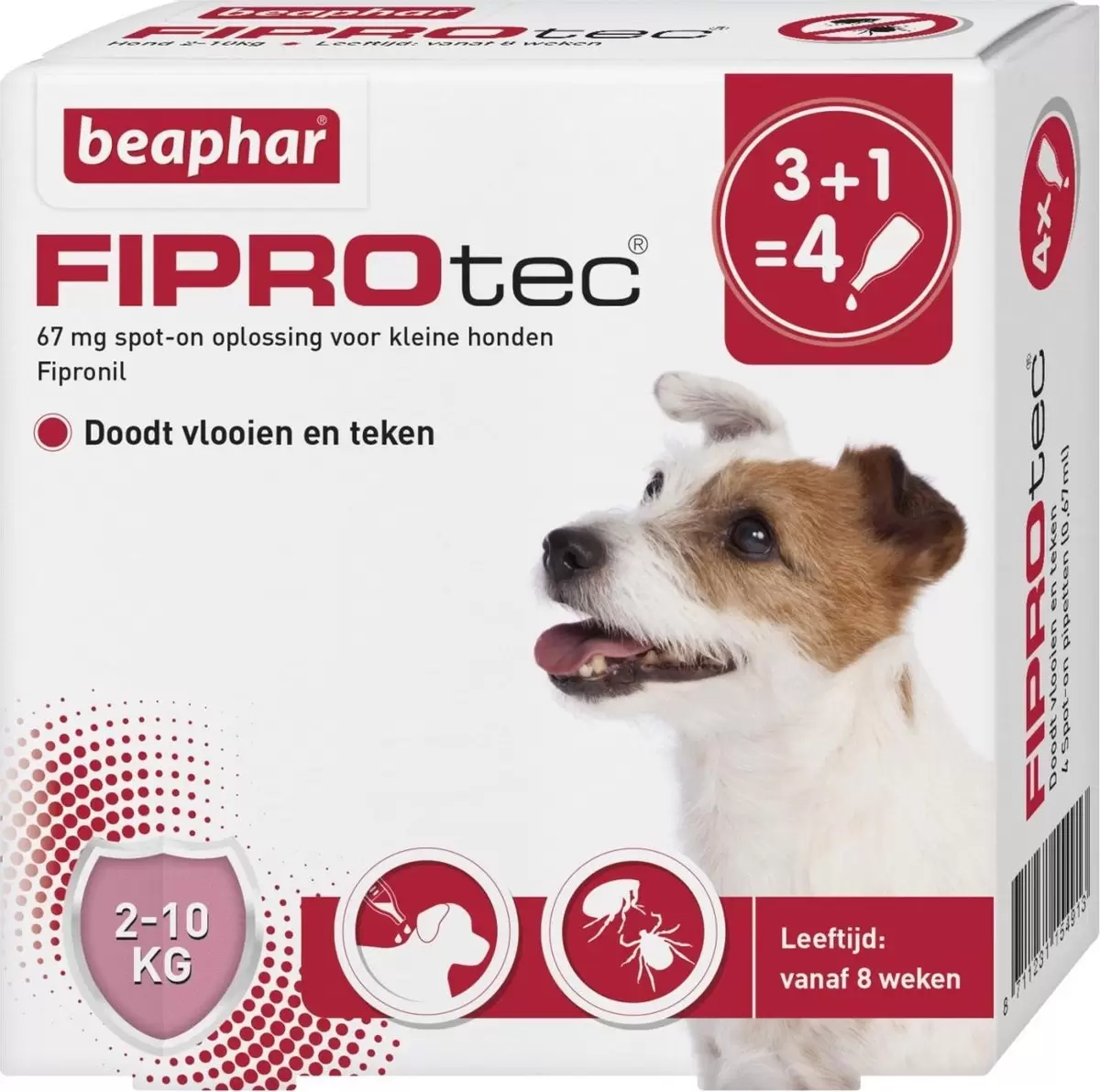 BEAPHAR Fiprotec Hond 2-10kg 4 Pipetten