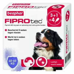 BEAPHAR Fiprotec Hond 40-60kg 4 Pipetten
