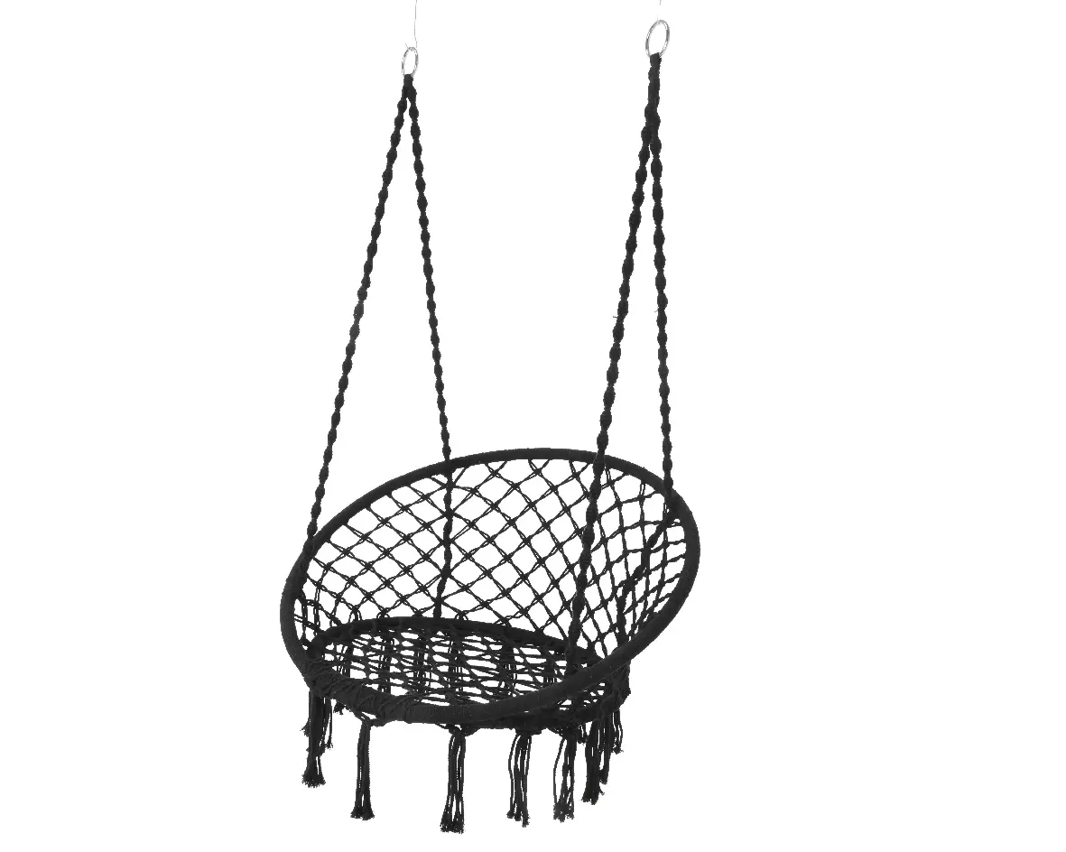 Hangstoel Katoen D82h123cm Zwart