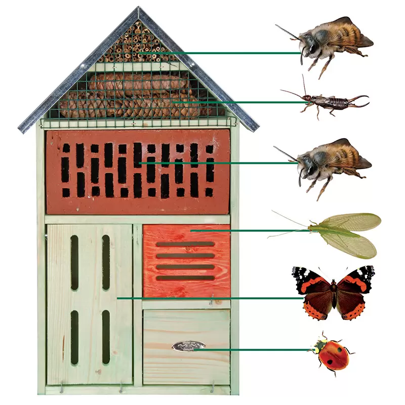 ESSCHERT DESIGN Insectenhotel XL Met Steen