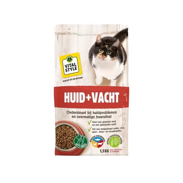 Kat Huid+vacht 1.5kg