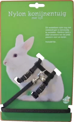 Konijnentuig Met Lijn Zwart