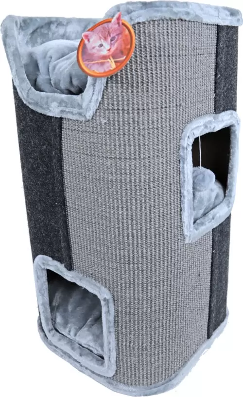 Krab-/klimmeubel 2 Gaats 75 Cm Grijs/zwart