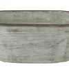 M-Collections Folks Bloempot Ovaal Zink 43x24x15cm Groen