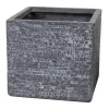 M-Collections Utah Bloempot Kubus 20x20x22cm Grafiet