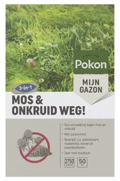 Mos En Onkruid Weg! (3 In 1) 50m2 Pokon