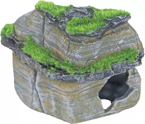 Ornament Rots Met Lagen+mos 17x9cm