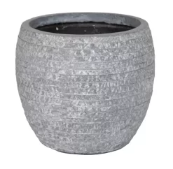 M-Collections Utah Bullet Bloempot ⌀23cm H20,5cm Grijs