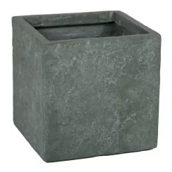 M-Collections Arizona Bloempot Kubus 23x23cm Groen