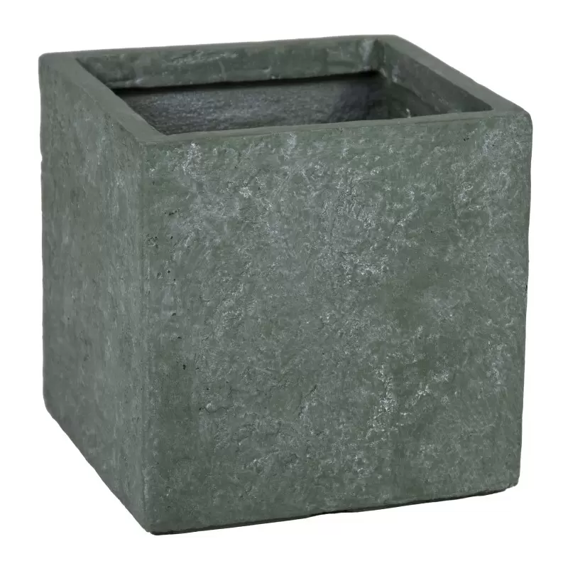 M-Collections Arizona Bloempot Kubus 23x23cm Groen