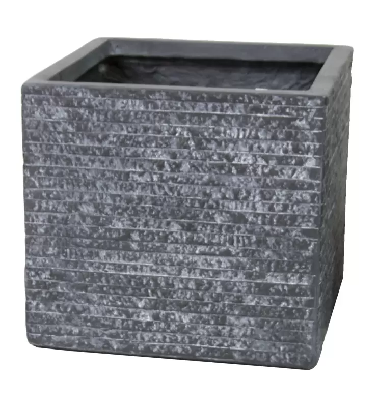 M-Collections Utah Bloempot Kubus 55x46cm Grafiet