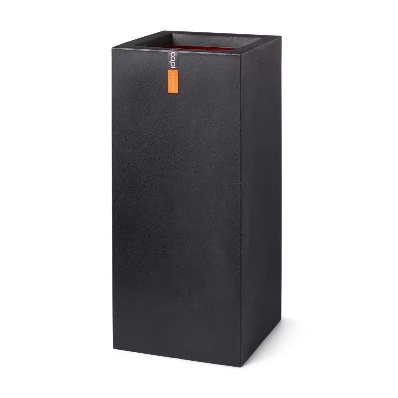 Capi Urban Smooth Bloempot Rechthoek 36x36x79cm Zwart