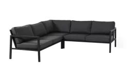 Stefano Hoekset Antraciet 3-delig - Teak