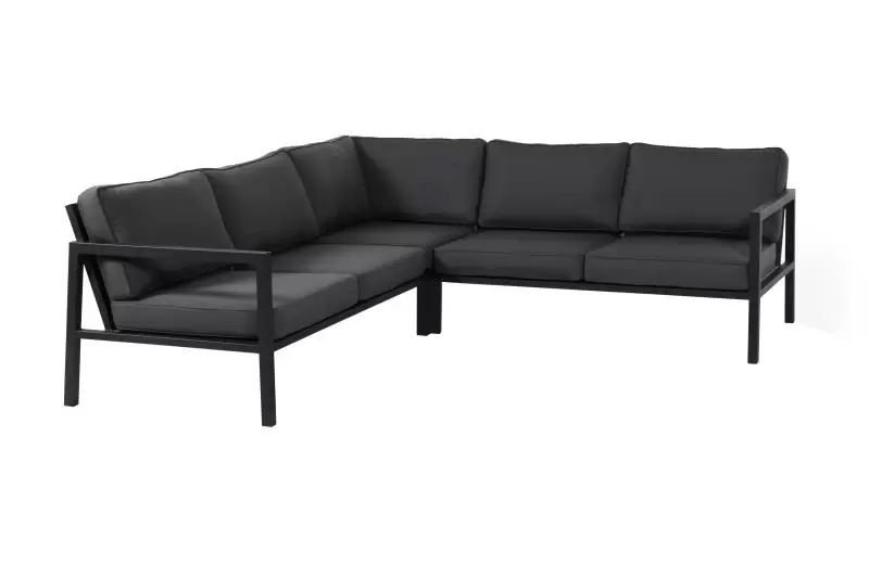 Stefano Hoekset Antraciet 3-delig - Teak