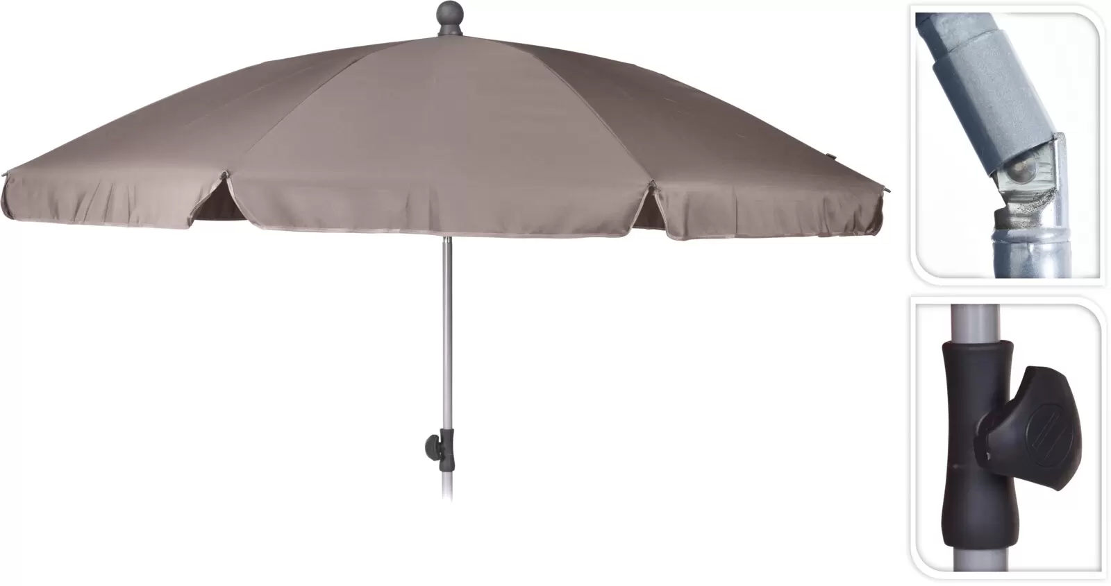 Strand/Tuinparasol 200Cm Taupe