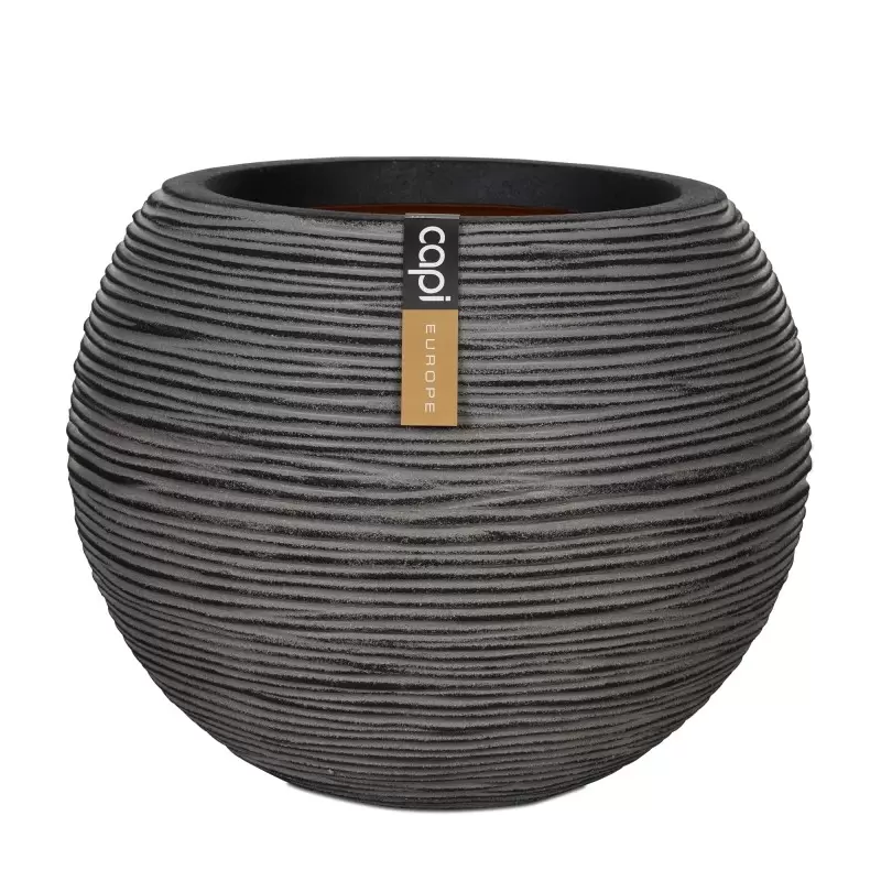 Capi Nature Rib Bloempot Vaas ⌀62cm H48cm Antraciet