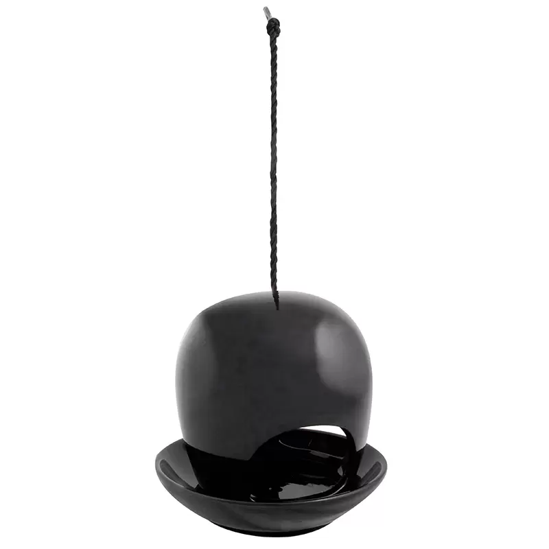 ESSCHERT DESIGN Vogelvoederhuis Keramiek Zwart