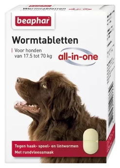 BEAPHAR Wormtabletten All-in-One Hond 17,5 - 70kg 2st