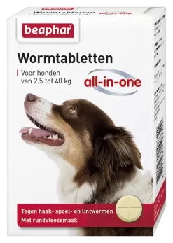 BEAPHAR Wormtabletten All-in-One Hond 2,5 - 40kg 4st