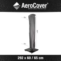 Zweefparasolbeschermhoes Antraciet 292x60/65 AeroCover
